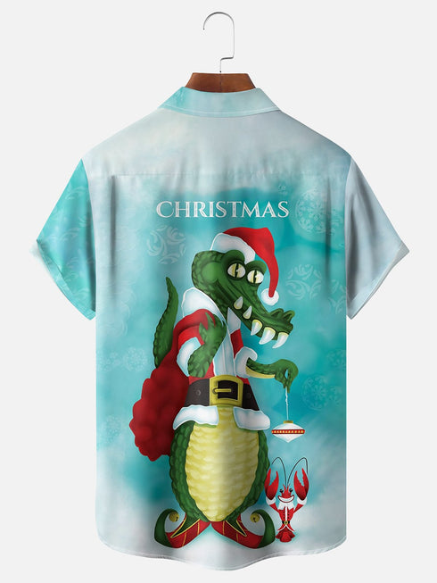 Men's Christmas Funny Graphic Short Sleeve Hawaiian Shirt